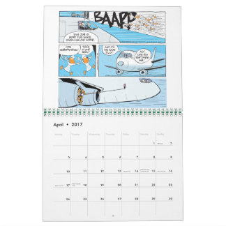 Drôle calendrier des caricatures de l'aviation
