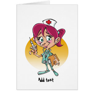 Drôle caricature infirmière personnalisée