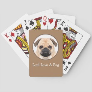 Drôle Carlin Dog Theme Deck De Cartes De Jeu