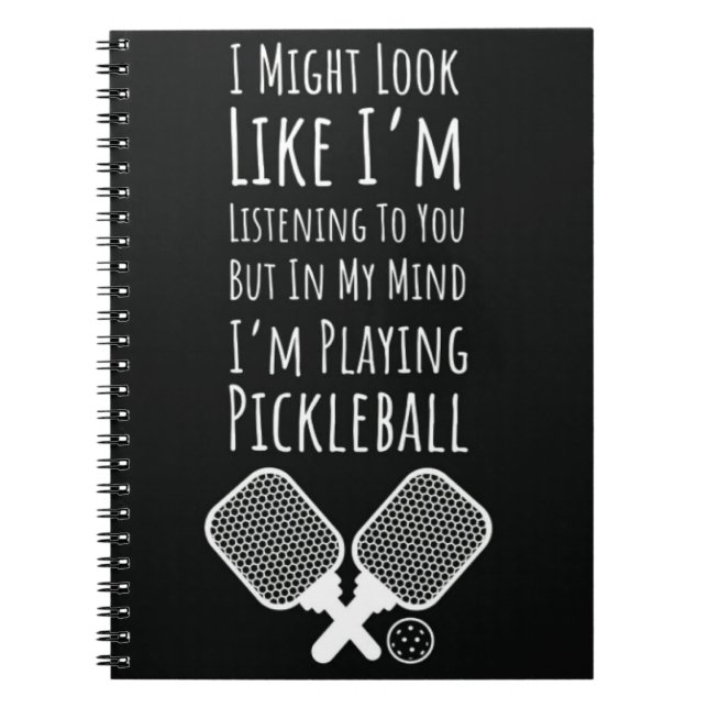 Drôle Carnet de Pickleball Humour pour le joueur L (Devant)