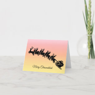 Drôle carte Chrismukkah juive Rudolph Sleigh