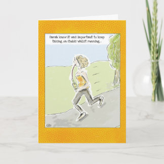 Drôle carte d'anniversaire : "Courir sur le vin...