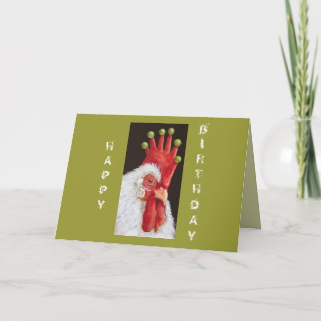 Drôle carte d'anniversaire de poulet de nous tous (Devant)