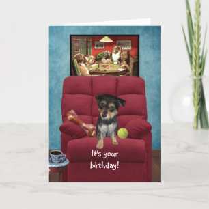 Drôle carte d'anniversaire d'un chien