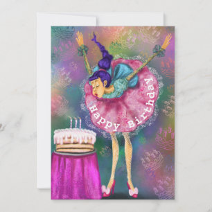 Drôle carte d'anniversaire femme souffler des boug