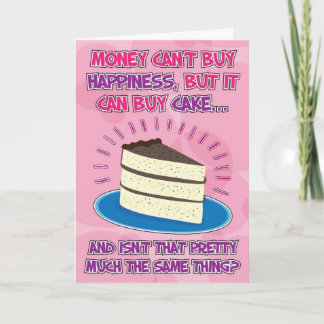Drôle carte d'anniversaire pour femme - Le bonheur