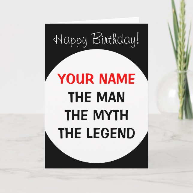 Drôle carte d'anniversaire pour les hommes | La lé (Devant)