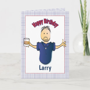 Drôle carte d'anniversaire pour lui avec un verre