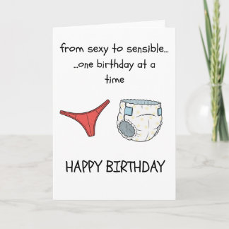Drôle carte d'anniversaire - Thong to Nappy