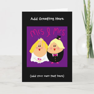 Drôle carte de mariage Mme et Mme Lesbian - egghea