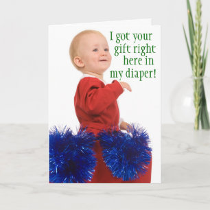 Drôle carte de Noël du bébé