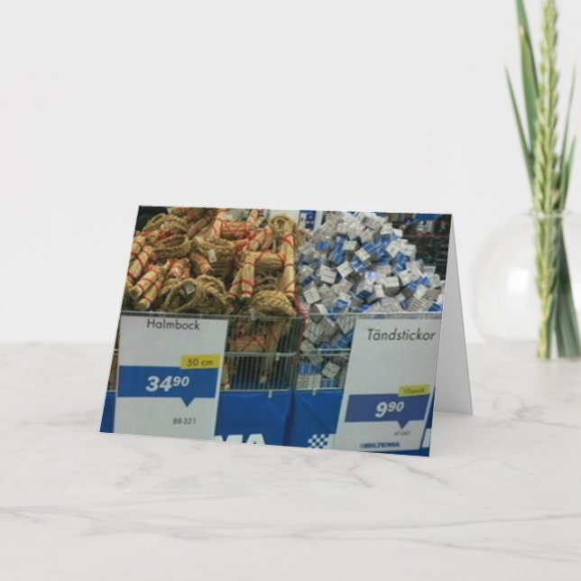 Drôle carte de Noël suédoise (Devant)