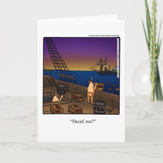 Drôle Carte De Vacances Du Quart Juillet (Devant)