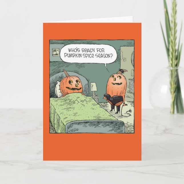 Drôle carte d'Halloween Éffrayant - Citrouilles ép (Devant)