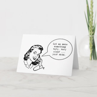 Drôle carte pour notes de soins skincare ... Laiss