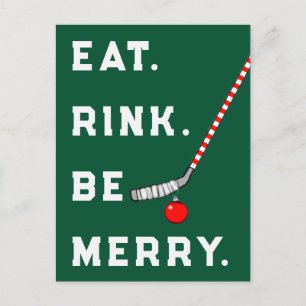 Drôle Cartes de fin de année de Noël de hockey