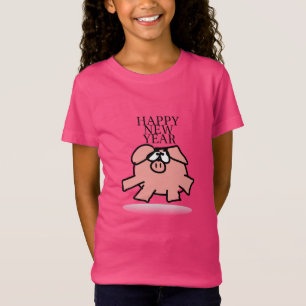 Drôle Cartoon Cochon Année 2019 Girl T-shirt
