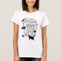 Drôle Cat T-shirt Cat Citation pour Amoureux des a