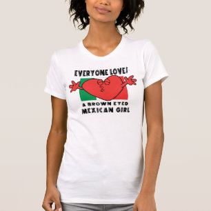 Drôle chacun aime un T-shirt mexicain de fille