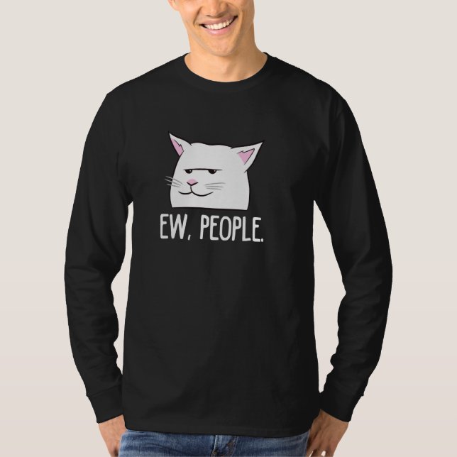 Drôle Chat Ew Personnes Aimer Chats Pullover (Devant)