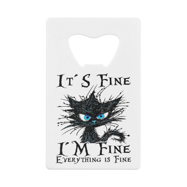 Drôle Chat Noir C'est bien Je vais bien Tout est F (Devant)