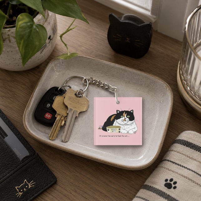 Drôle Chat Tacheté Gâté Nourrir Rose (Créateur téléchargé)