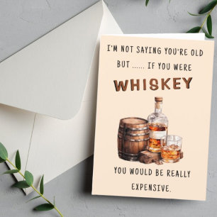 Drôle cher Whiskey carte d'anniversaire