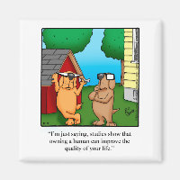 Drôle chien animal de compagnie Humour Magnet Cade
