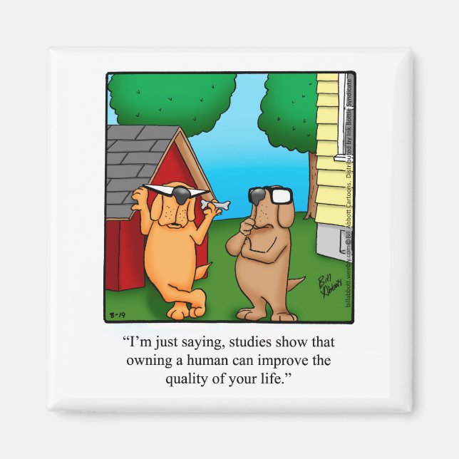 Drôle chien animal de compagnie Humour Magnet Cade (Devant)