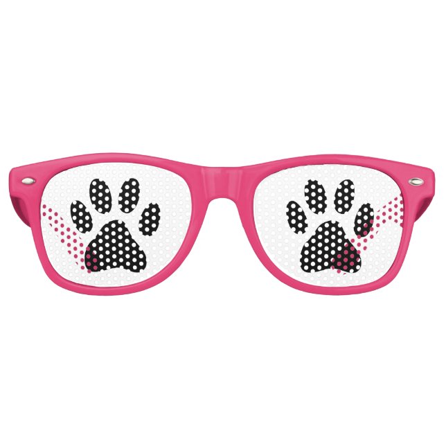 Drôle chien empreinte de patte animal fête lunette (Devant)