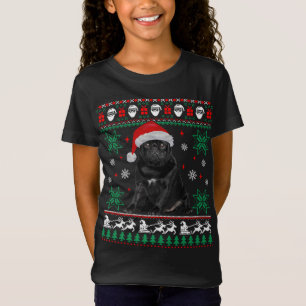 Drôle Chien noir Carlin laid Sweat de Noël