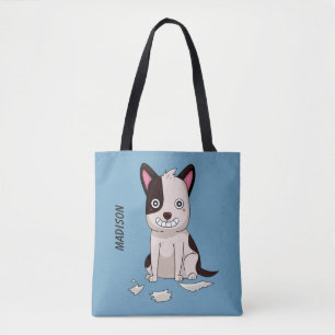 Drôle chien personnalisé nom et sacs couleur