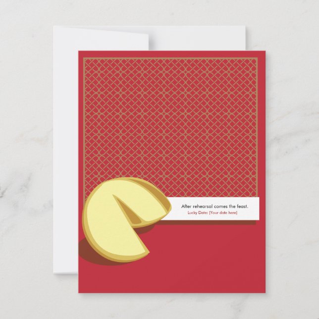 Drôle Chinois Fortune Invitation de répétition de  (Devant)