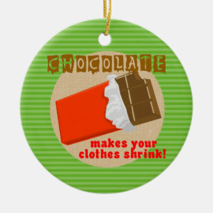 Drôle Chocolat Dit Ornement de Noël