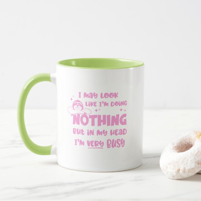Drôle Citation de café Mug (Avec donut)