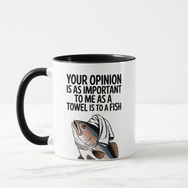 Drôle Citation Sarcastique Mug, Drôle Poisson Mugs (Gauche)