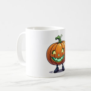 Drôle Citrouille brillant visage Halloween Mug Cof