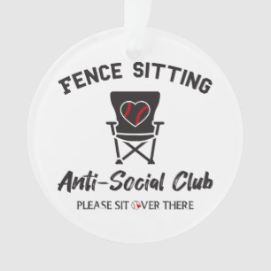 Drôle clôture assis Anti Social Club Baseball Soft