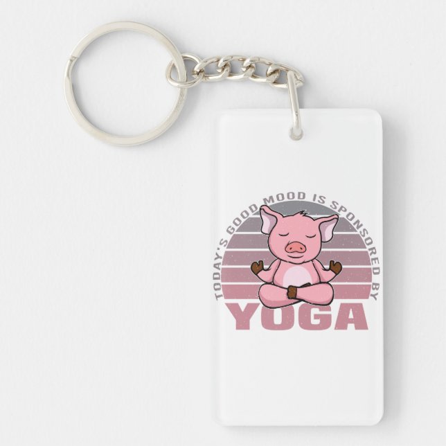 Drôle cochon mignon faisant du yoga. drôles de yog (Devant)