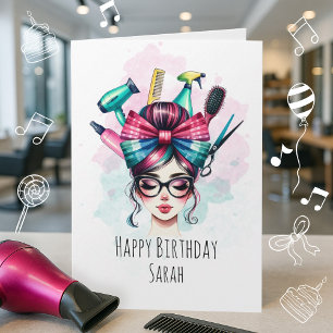 Drôle Coiffeur Carte d'anniversaire pour les Styli
