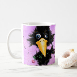 Drôle Corneille de Mug avec Rose