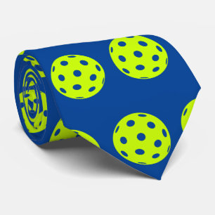 Drôle Cravate de Pickleball Jaune