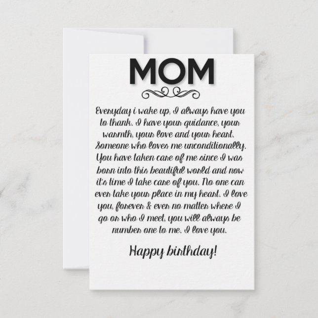 drôle de carte d'anniversaire pour maman (Devant)