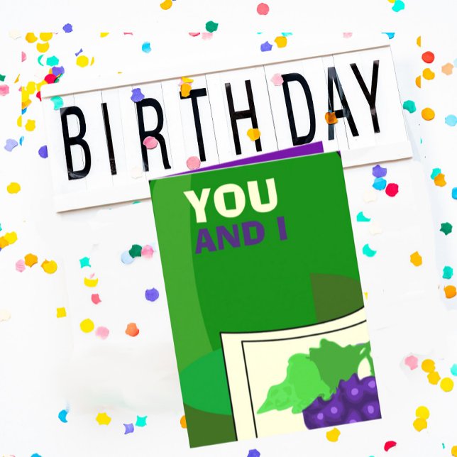 drôle de carte de voeux d'anniversaire (Funny Happy Birthday pun greeting. Celebrating age. Add extra laughter to growing another year older)