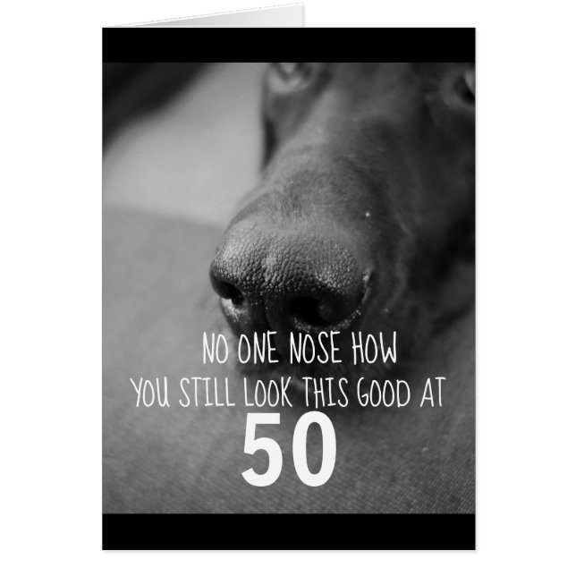 drôle de nez chien personnalisé carte d'anniversai (Devant)
