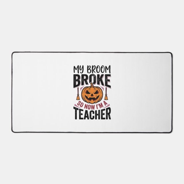Drôle de professeur d'Halloween Balai cassé Vector (Recto)