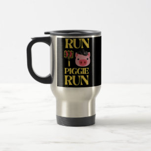 drôle de tasse de voyage "COURIR PIGGIE"