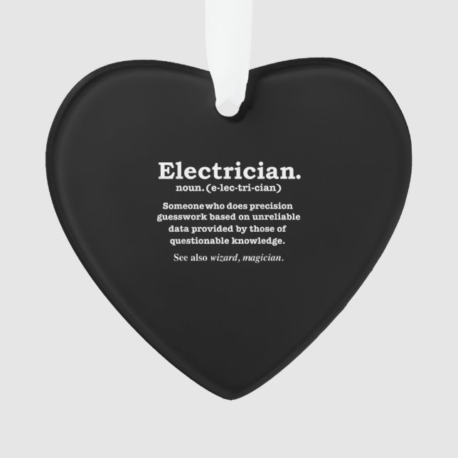 Drôle d'électricien Définition Diplôme de cadeau (devant)