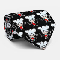 Drôle dessin animé cuisinier motif cadeau cravate 
