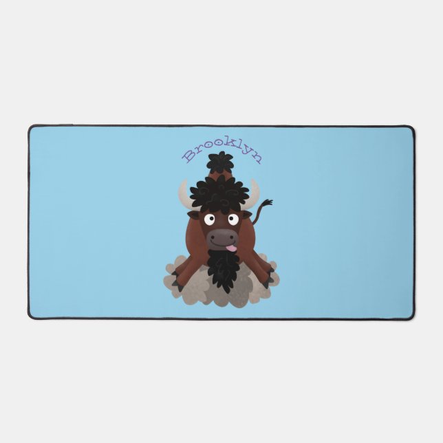 Drôle dessin animé de bison de buffle (Recto)